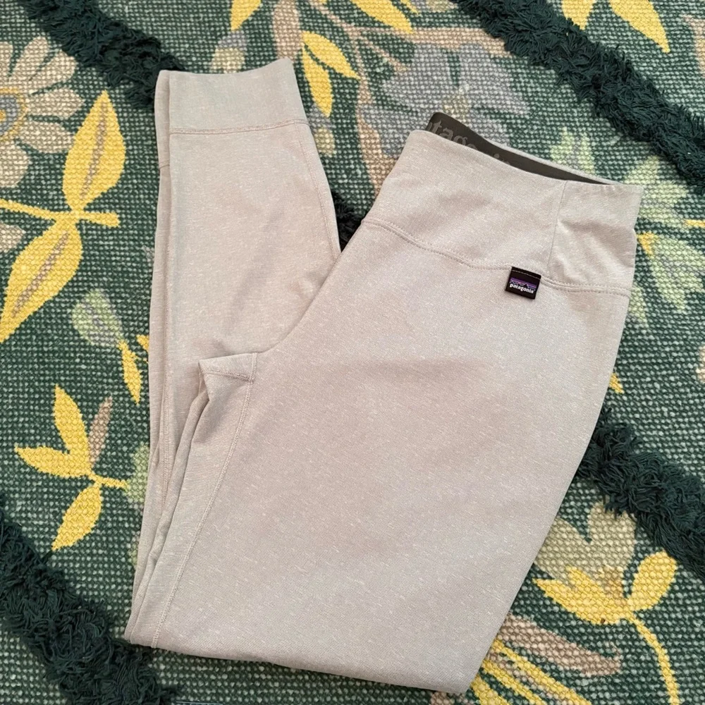 Patagonia Capilene Baselayer Leggings Grey Large - Picture 2 of 5